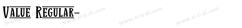 Value Regular字体转换
